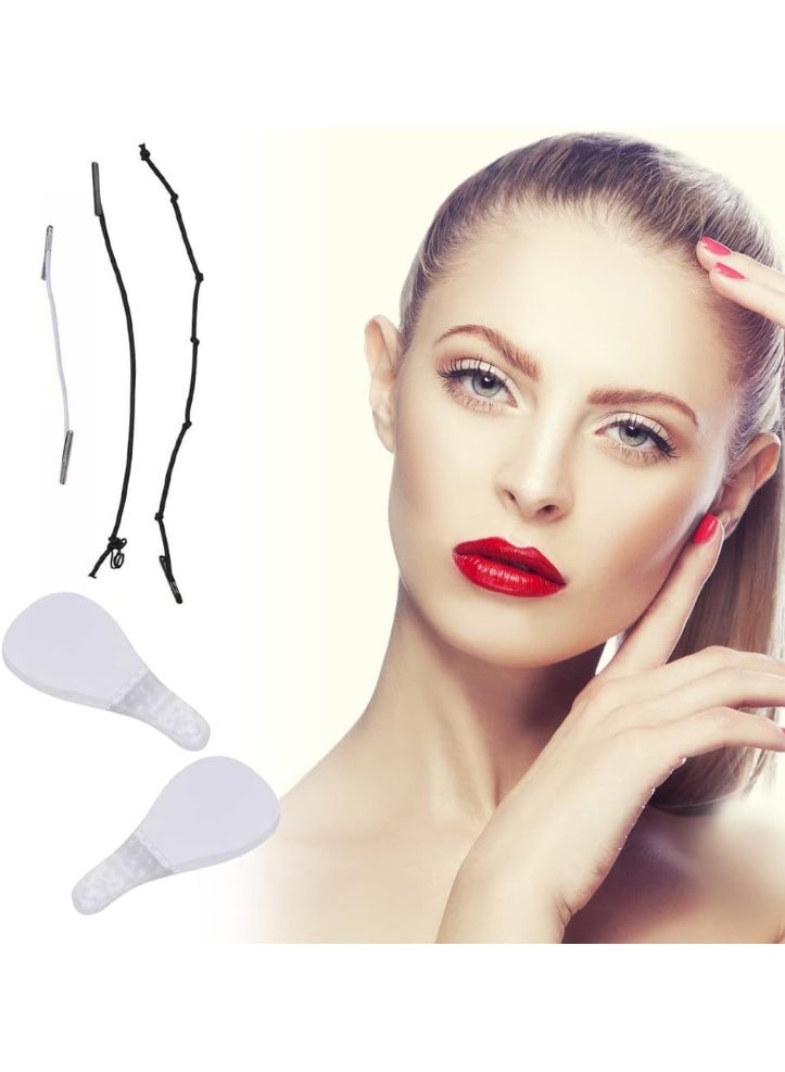 شريط لاصق لشد الوجه، 20 قطعة من ملصقات شد الوجه الفورية، مرن غير مرئي مقاوم للماء، شد الرقبة يقلل من الذقن المزدوجة، رقع رفع التجاعيد، أدوات شد الوجه لتأثير فوري - Image 2